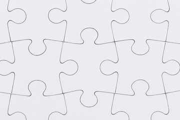 white puzzle jigsaw close up