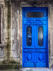 old blue door