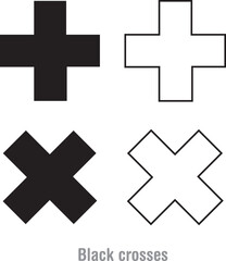Icono vector de cruz