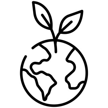 Outlined ecology icon