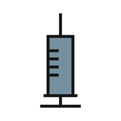 Syringe line icon isolated on white background. Black flat thin icon on modern outline style. Linear symbol and editable stroke. Simple and pixel perfect stroke vector illustration.