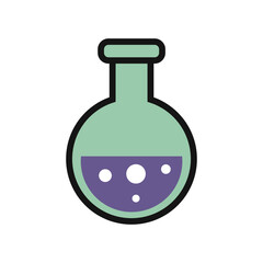 Chemistry line icon isolated on white background. Black flat thin icon on modern outline style. Linear symbol and editable stroke. Simple and pixel perfect stroke vector illustration.