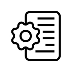 Data text icon line isolated on white background. Black flat thin icon on modern outline style. Linear symbol and editable stroke. Simple and pixel perfect stroke vector illustration