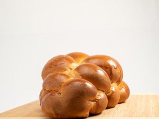 White baton. Sweet white bread. Sweet bread. Close-up.