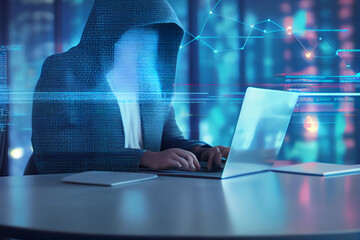 Programmierer und Cybersicherheitstechnologien entwerfen Websites und Sicherheit in der sozialen Welt, Cyberspace-Konzept. - Generative Ai