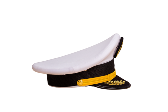 Pilot hat isolated on white background