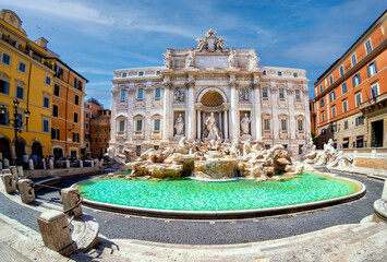 Fototapeta na wymiar Trevi-Brunnen in Rom