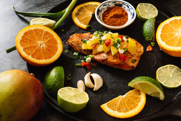 Tropical Salsa Salmon