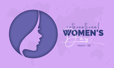 Female freedom awareness concept banner design of International Women's Day observed on March 08