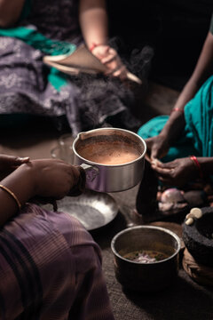 Stilllife with tea and pakora