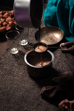 Stilllife with tea and pakora