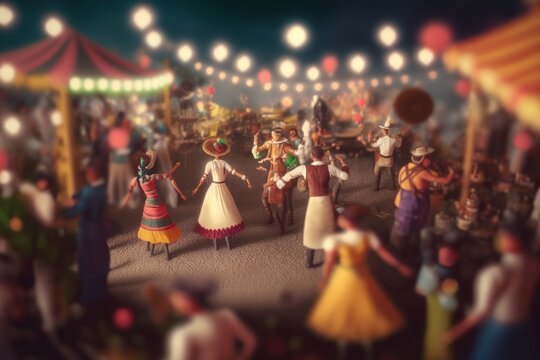 festa junina, festa de são joão, festa caipira, casamento caipira, quadrilha, junho, festa tradicional brasileira, generative by AI