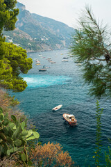 View of Italian coast at Positano
