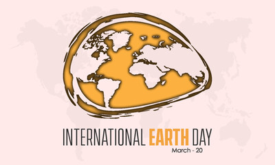 Conservation nature awareness concept banner design of International Earth Day observed on March 20