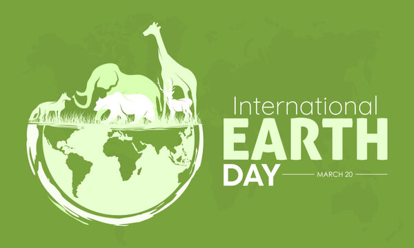 Conservation nature awareness concept banner design of International Earth Day observed on March 20