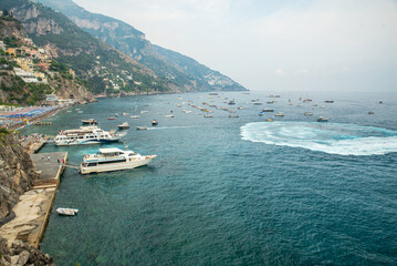 View of Italian coast at Positano
