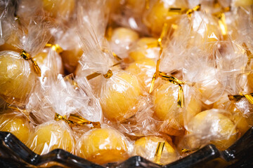 Brazilian coconut candy, caramelized and cured, used in wedding parties or children's birthday parties