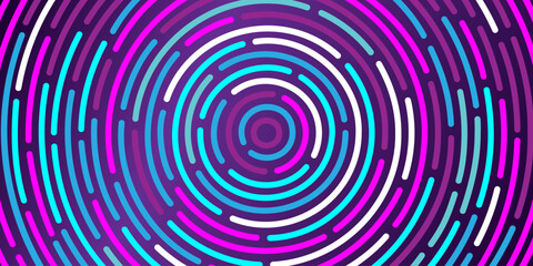 Abstract geometric vector background with texture from concentric circles.