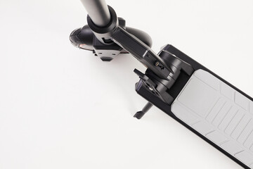 Electric wheel on a white studio background. Wheel from electric scooter. Modern city transport for people and bussinesman.