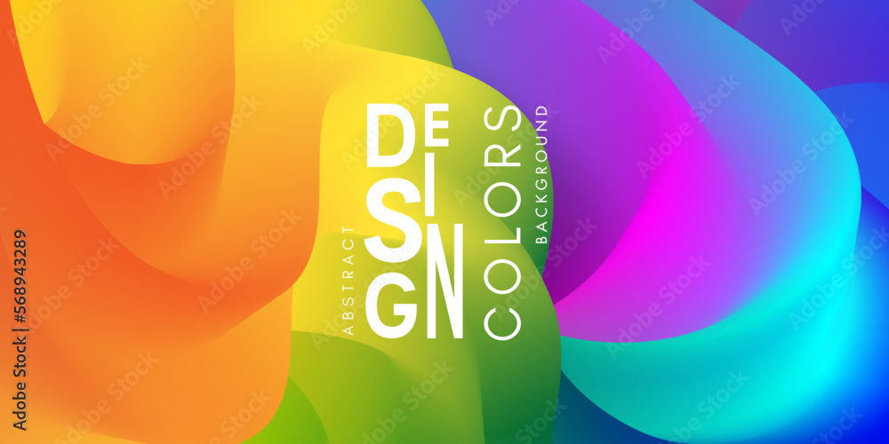Canvas Prints colorful abstract background with flowing colors. vector illustration in modern fluid style.