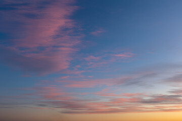 Naklejka na ściany i meble Sunset sky background overlay. Ideal for sky replacement