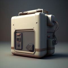 Illustration of a portable charging station. AI Generation