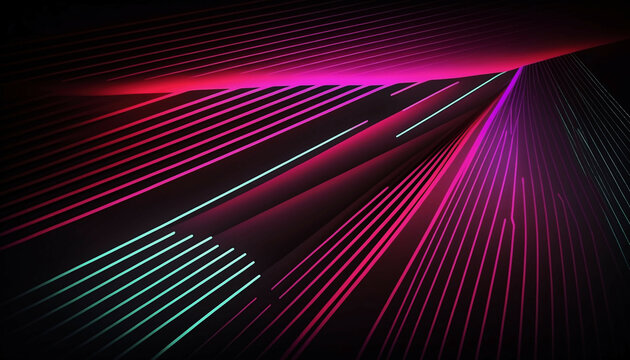 soft neon dark digital futuristic abstract pattern background - new quality universal colorful joyful technology stock image illustration design wallpaper, generative ai