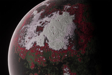 Naklejka premium Planet, space, 3d illustration, 3d rendering