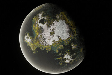  Planet, space, 3d illustration, 3d rendering