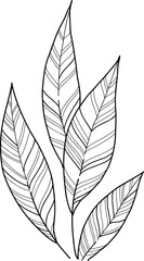 Plant forest icon outline, hand drawn vector. Garden drawing
