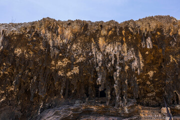 Fototapeta na wymiar Beautiful view of Quadirikiri Caves of Arikok National Park of Aruba.