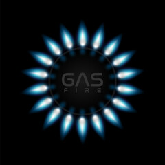 Gas fire vector banners with copy space.