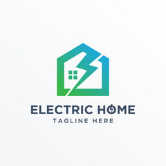 Electrical logo design combined with the house