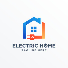 Electrical logo design combined with the house