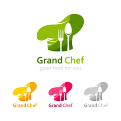 Chef hat logo template.