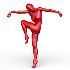 ポーズをとる女性