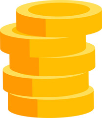 Coins flat icon Time is money
