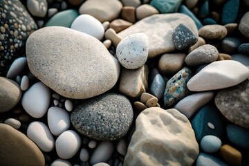Fototapeta na wymiar Background texture with little stones. superior photograph. Generative AI