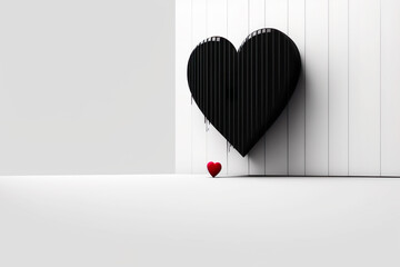 Minimalistic heart scribble drawing. The line in the form of heart. Abstract symbol. Generative AI