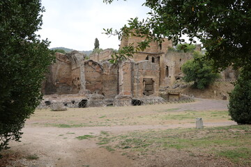 Remains of Villa Adriana in Tivoli, Lazio Italy