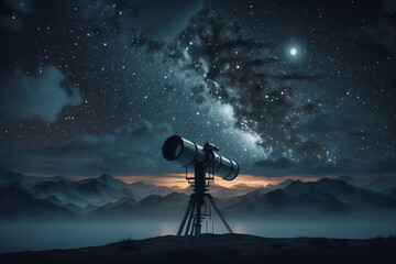 Telescope with dark sky 