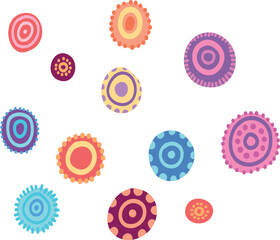 Cute colorful rainbow suns. Childish flat vector illustration collection. Weather forecast, meteorology. Rainy, cloud, sunny isolated on white background. T shirt print design element