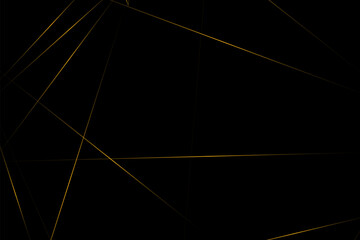 Abstract black with gold lines, triangles background modern design. Vector illustration EPS 10.