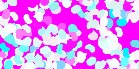 Light pink, blue vector background with random forms.