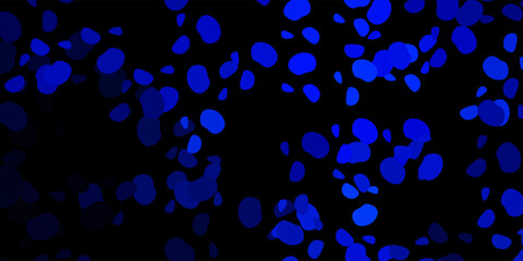 Dark blue vector background with random forms.