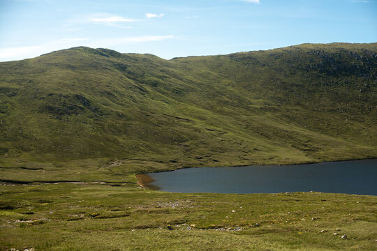 Mountain lake in Highlands, Scotland