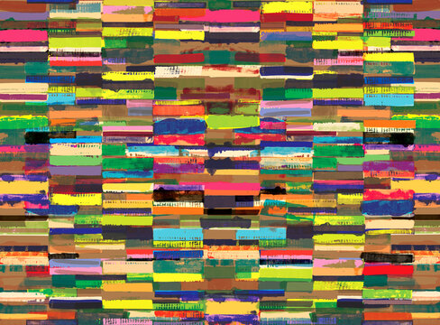 Abstract Colorful Image with rectangular shapes sandwiched together