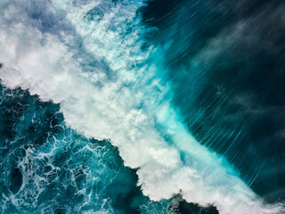 Top down view of ocean wave