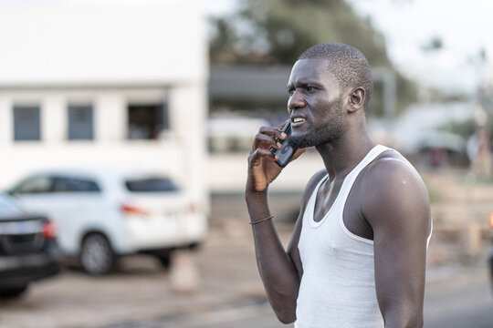 Man Calling On The Phone