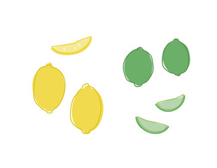 Lemons & Limes Playful Vector Illustration
